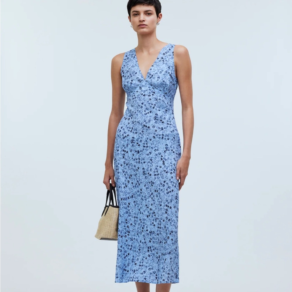 NWT Madewell Ariana Blue Floral Dress